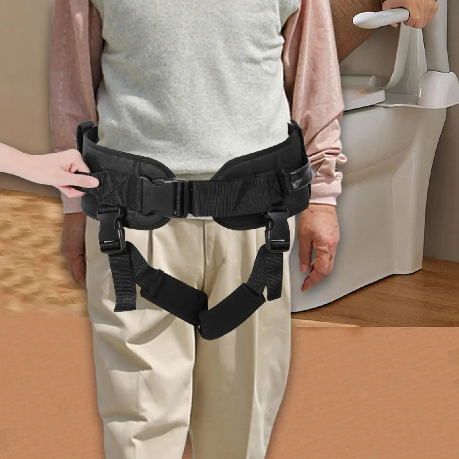 Portable Standing Up Assist Waistband Transfer Gate Belts Secure Design for Safe Elderly Mobility Support
