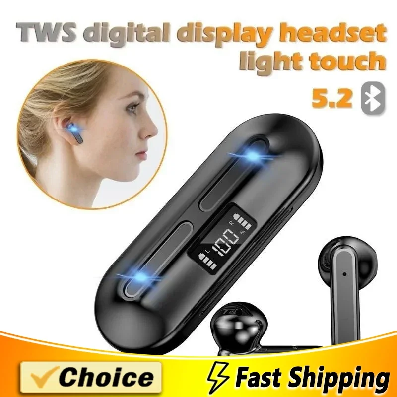 

K80 Bluetooth Earphone Led Display Sport Waterproof Noise Reduction Stereo Touch Control Earbuds TWS Wireless Gaming Headset