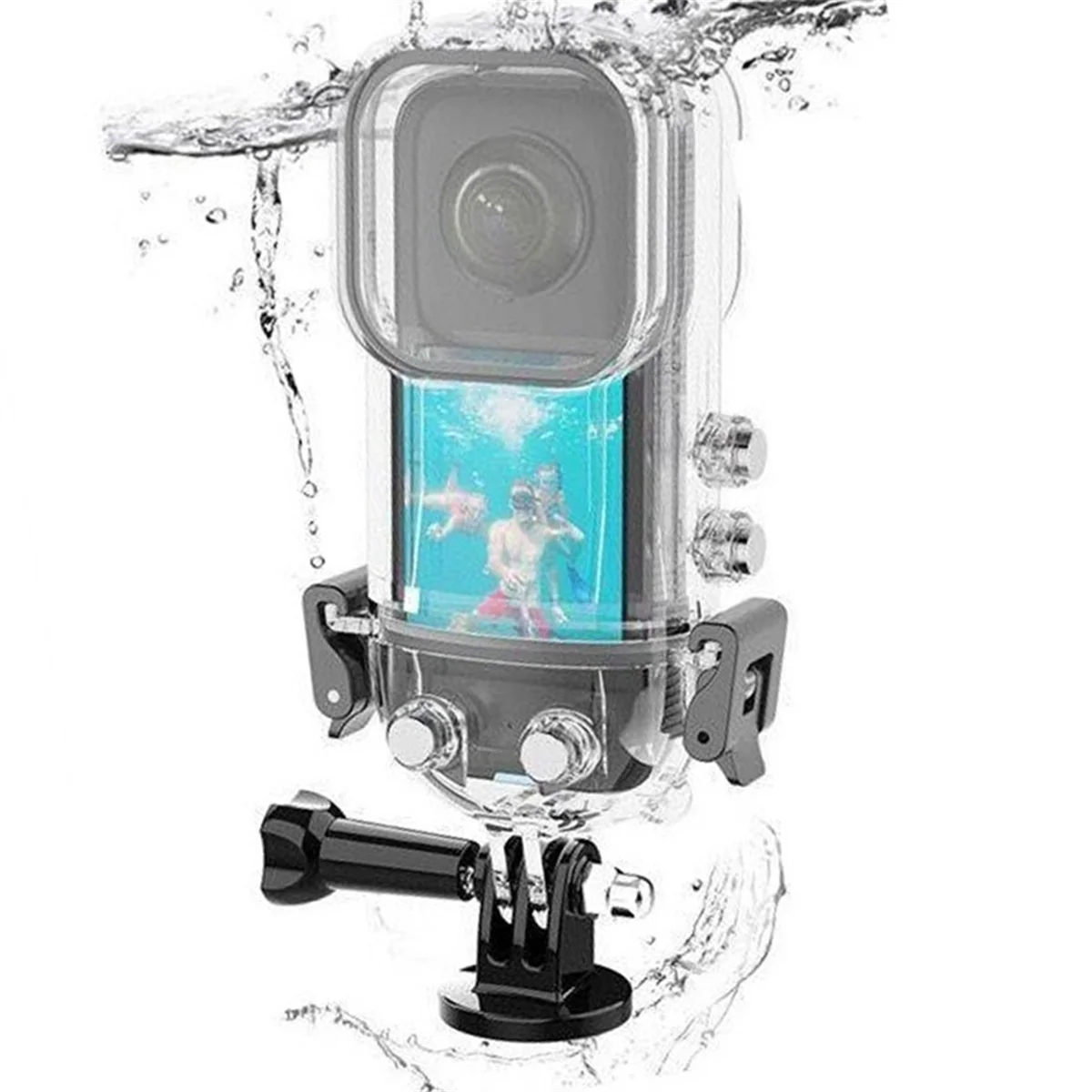 

M05K For Insta360 X3 Shadow Rock Panoramic Camera 40M Diving Case Waterproof Case Seamless Splice Waterproof Case