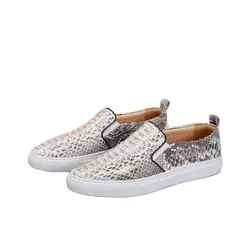 2023 new arrival Fashion snake skin causal shoes men,real leather sneakers PDD244