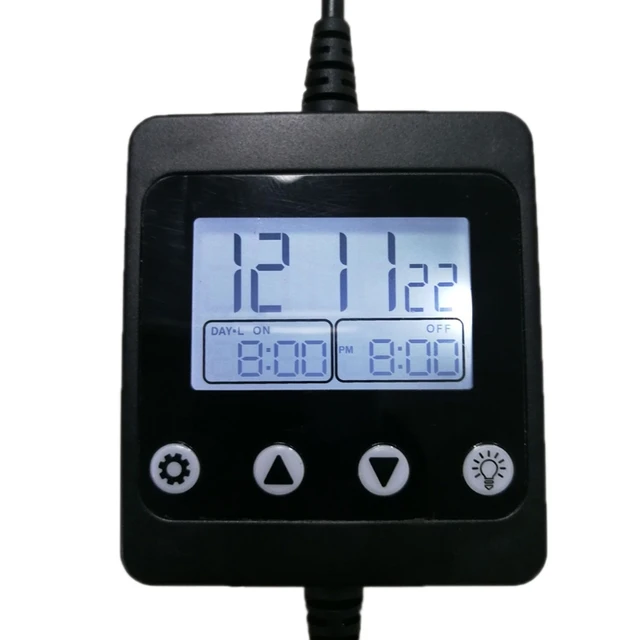 Timer i ściemniacz światła akwariowego Łatwy w programowaniu sterownik lampy akwariowej do akwarium Mini cyfrowe timery do oświetlenia LED