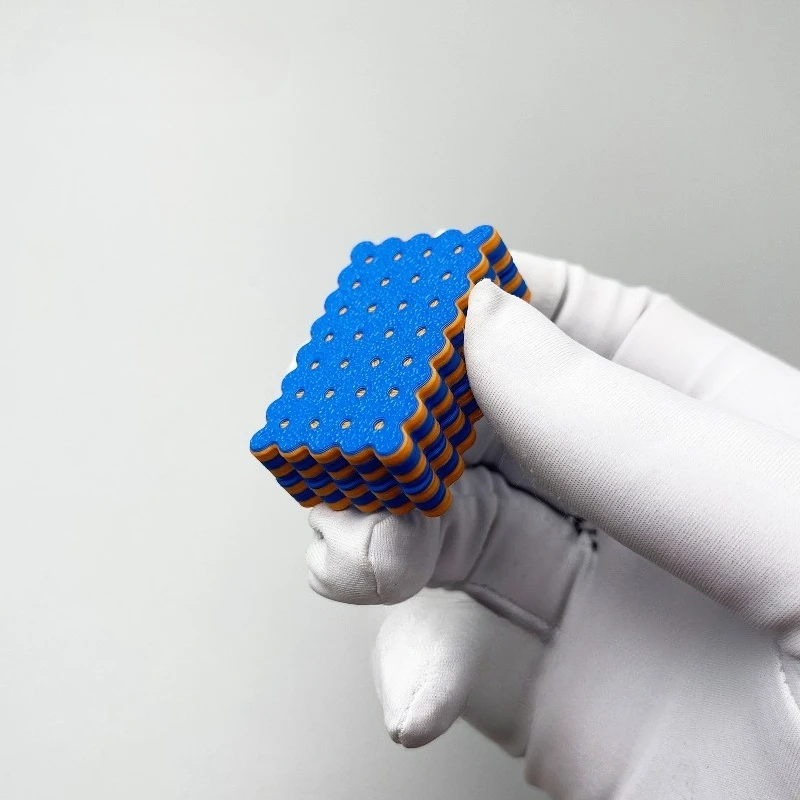 OUYEDC Cookie Dingding 3D-gedrucktes mechanisches Fingerspitzen-Dekompressionsspielzeug mit Push-Karte