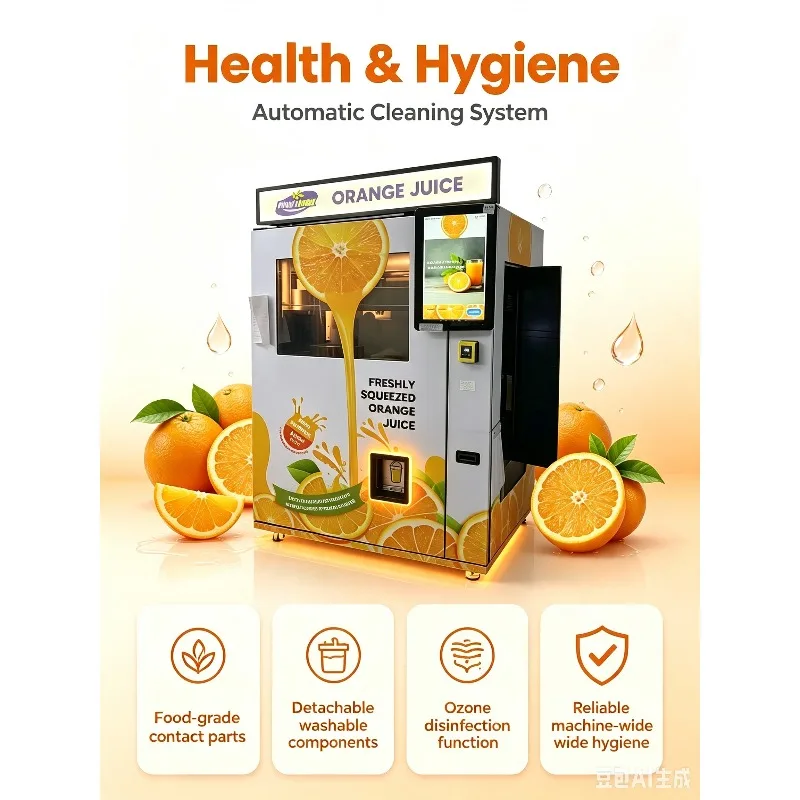 Orange Juice Vending Machine Fresh Fruit Juice Automatic Vending Equipment Customized