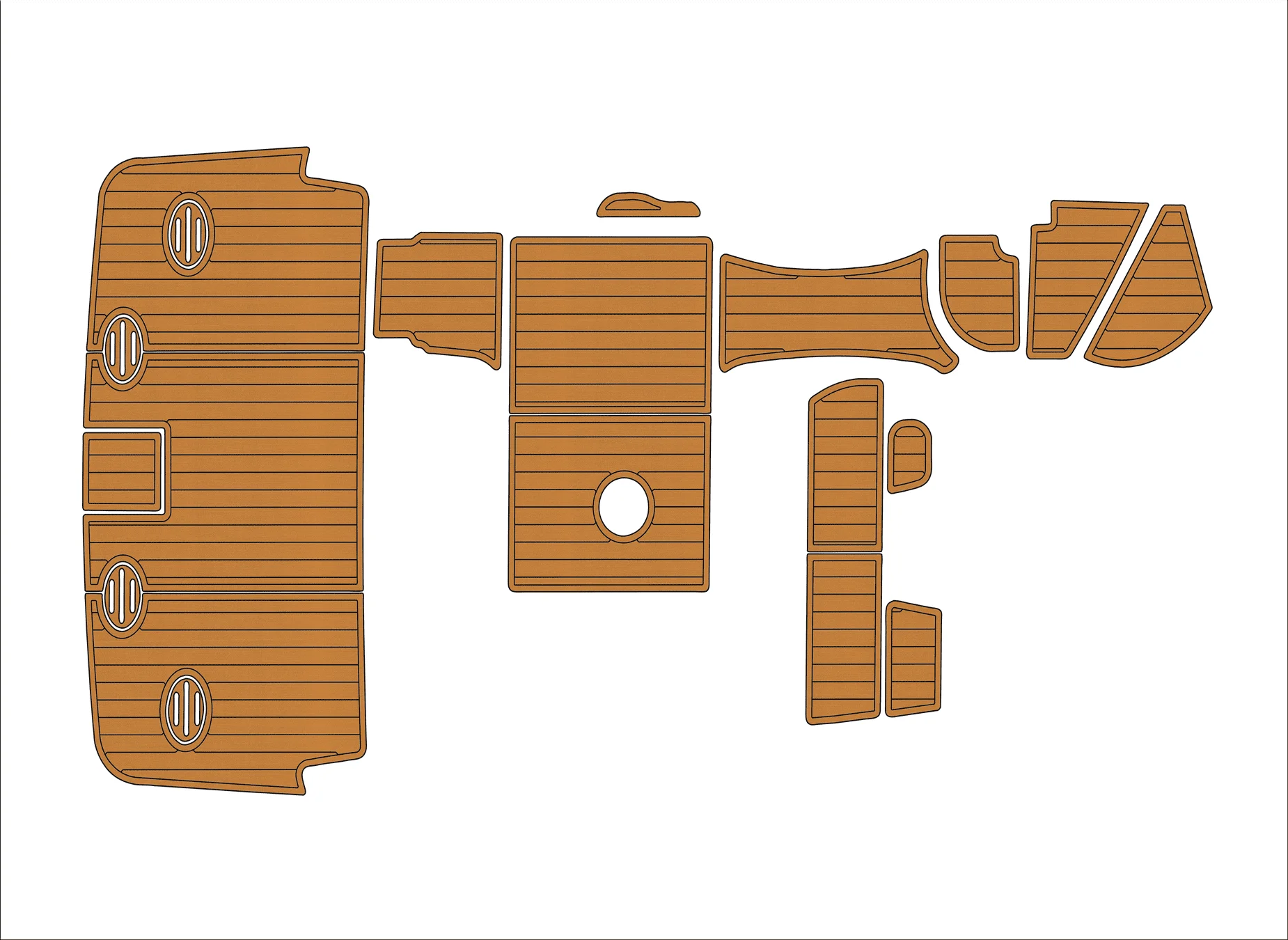 

Anti-Skid EVA Faux Teak Self-Adhesive 6mm Boat Decking Pad for 1996-2002 Maxum 3000 Yacht Cockpit Durable Marine Flooring