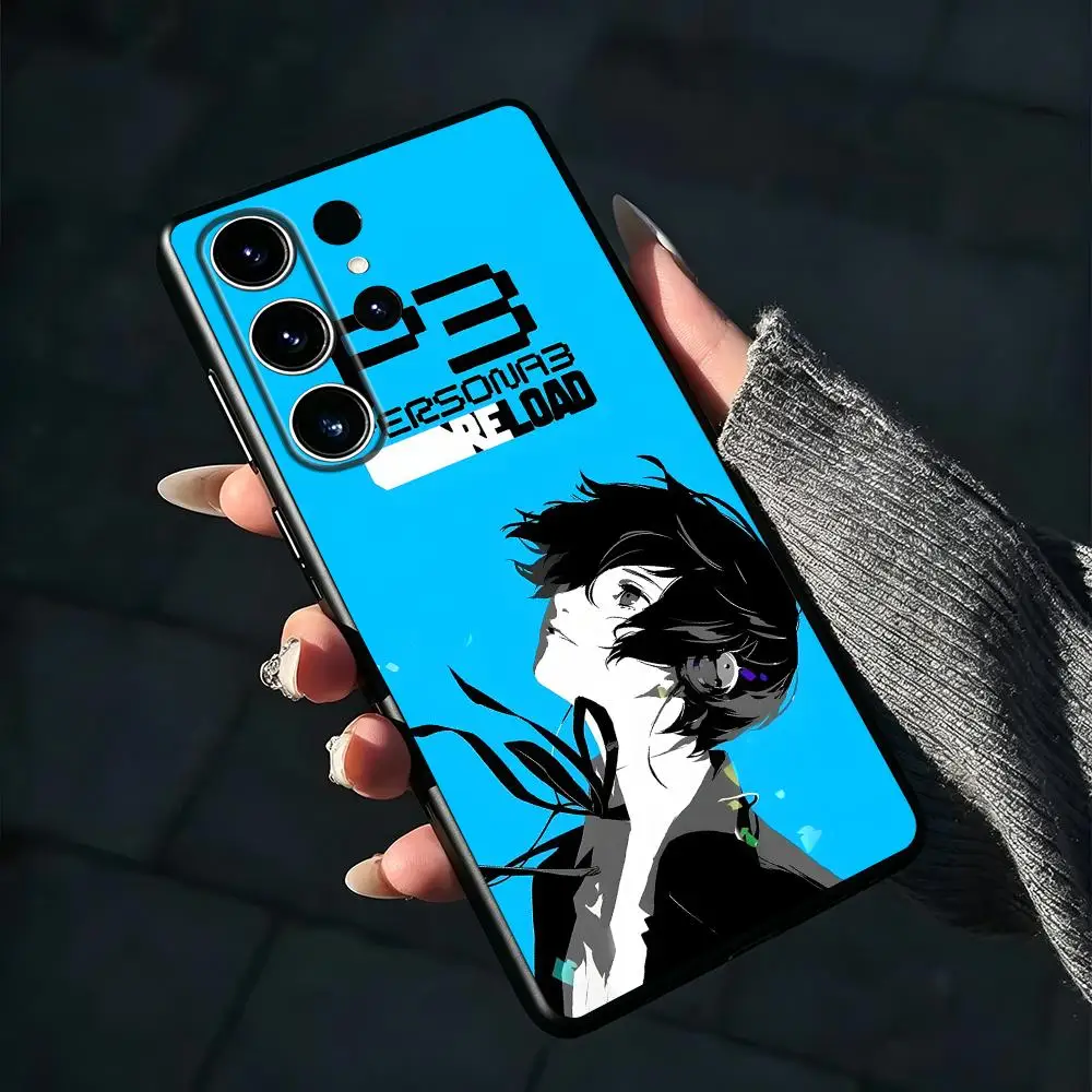 Game persona 3 r-reload Phone Case For Samsung Galaxy S26 S25 S24 S23 S22 S21 S20 Plus Ultra Fold A Soft Black