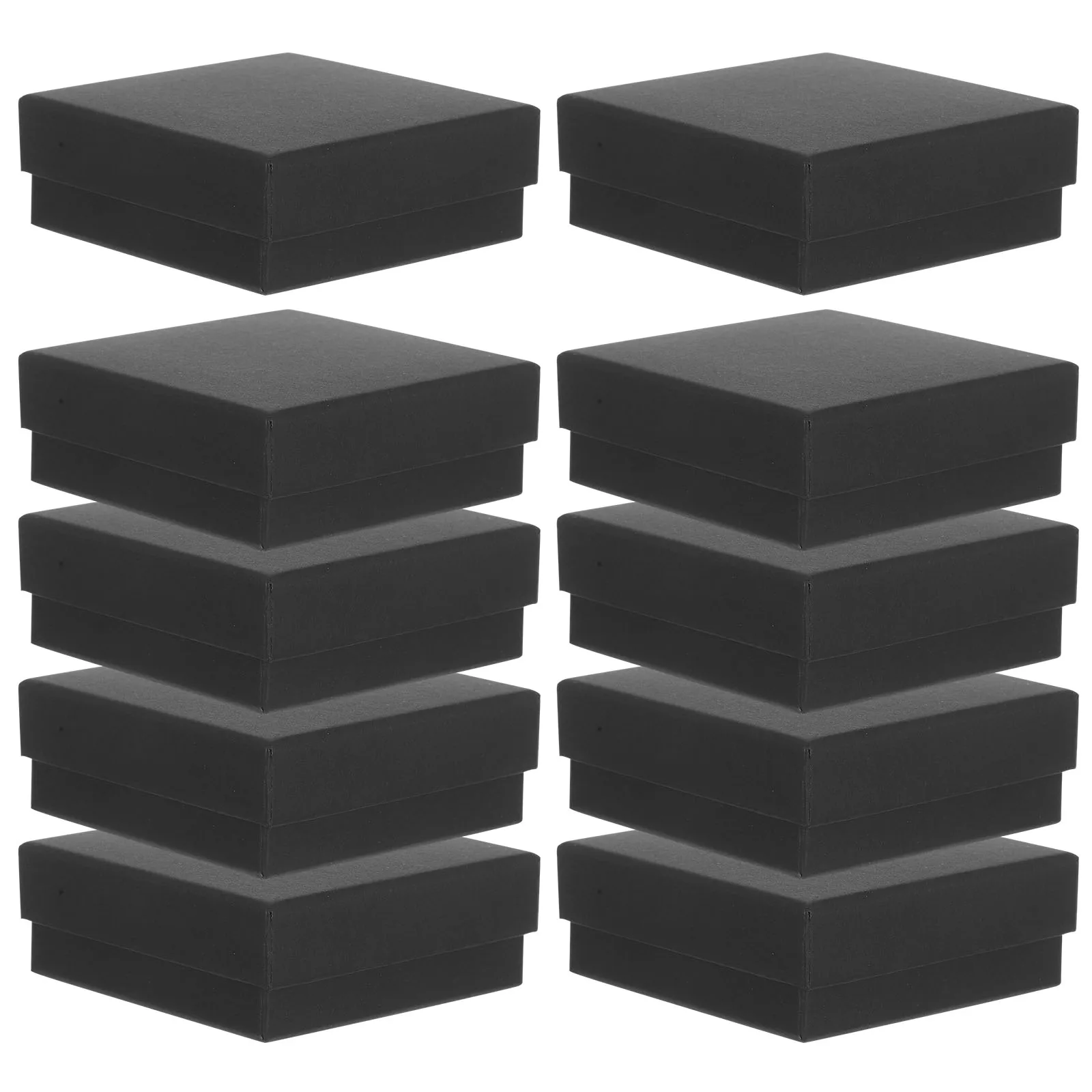 

10 pcs Black 8x8x3cm Jewelry Boxes Sponge Cushion Necklace Ring Earring Storage Gift Valentine Birthday Anniversaries Compact