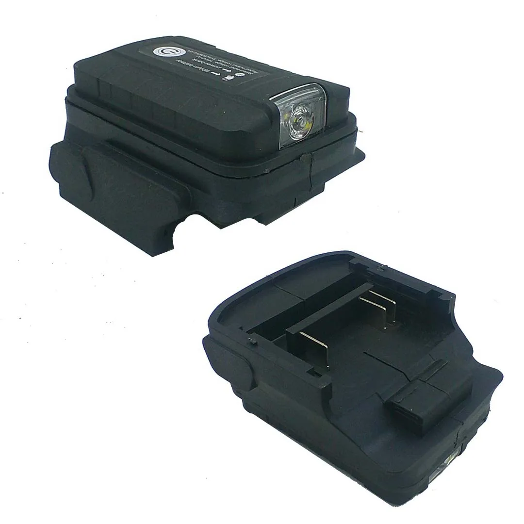 Адаптер USB для аккумуляторов BSL1815 BSL1825 BSL18230 BSL1840 18В с интеллектуальной платой защиты и светодиодным индикатором заряда