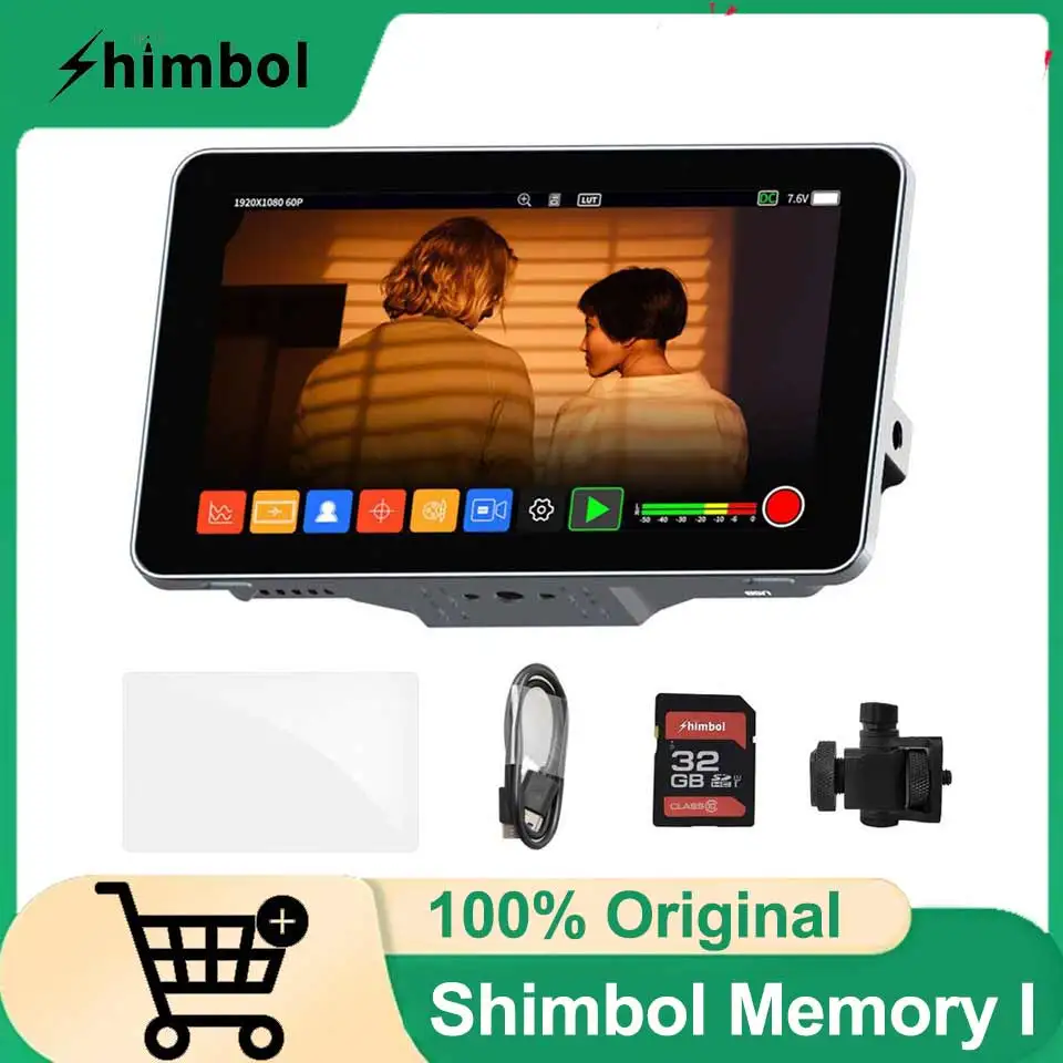 

SHIMBOL MEMORY I 5.5 Inch 2000nits 4K HDR Touch Screen 3D LUT Monitor for DSLR Camera / Mp4 Video Recording Monitor