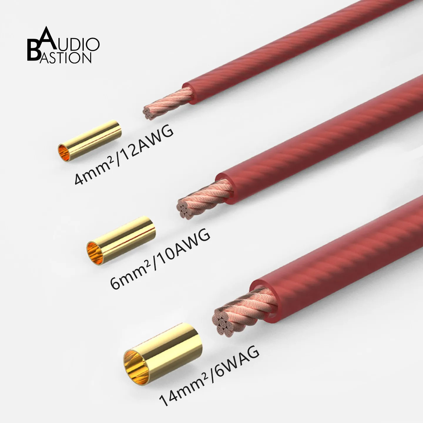 Fever audio pressure line tube copper gold-plated terminal block AudioBastion cold pressure tube sleeve 4/6/14 square