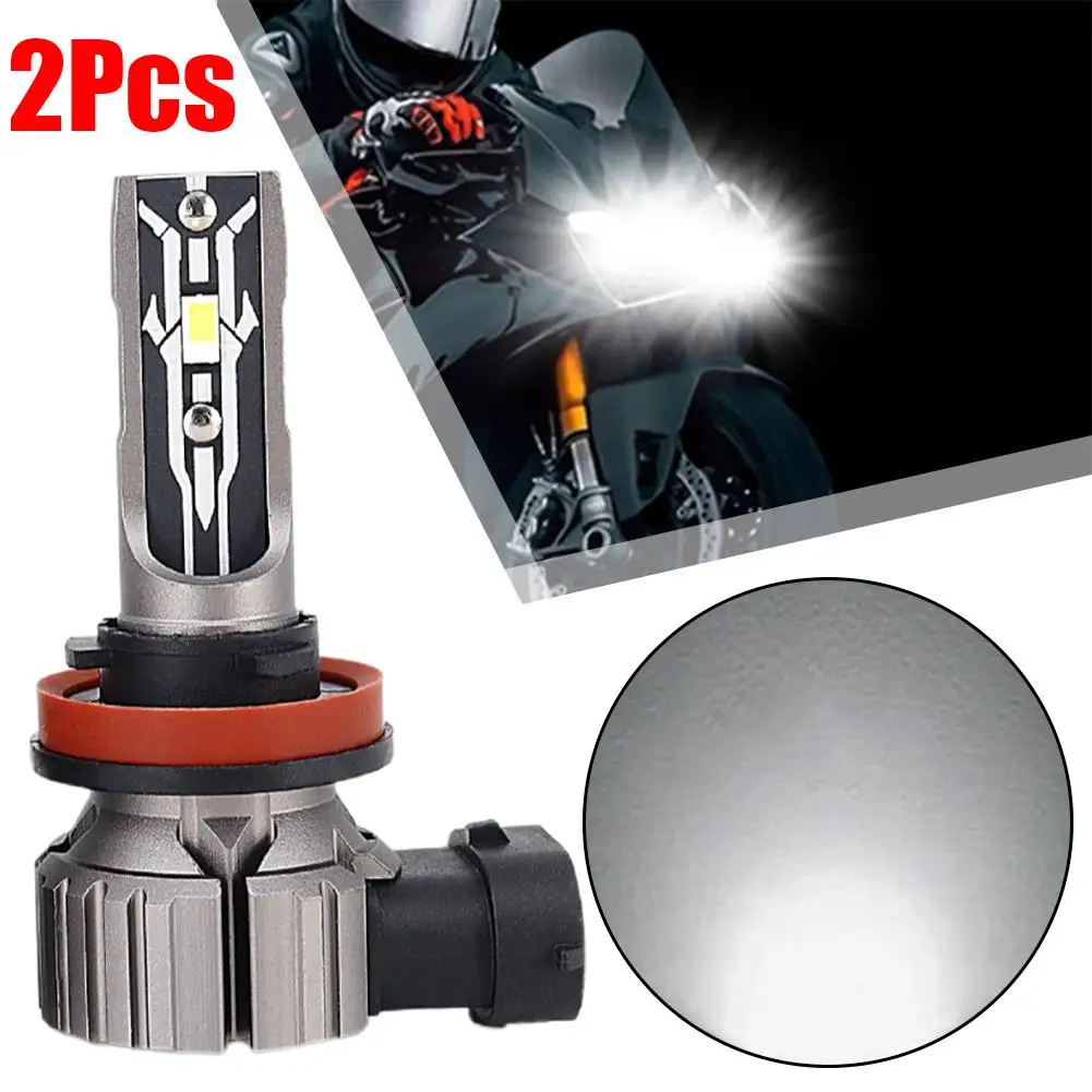 2pcs Car Headlights Direct Plug-in Led Fog Lights Headlights Bright Spotlight Installation Bulbs Lights Non-destructive Sup V7o0