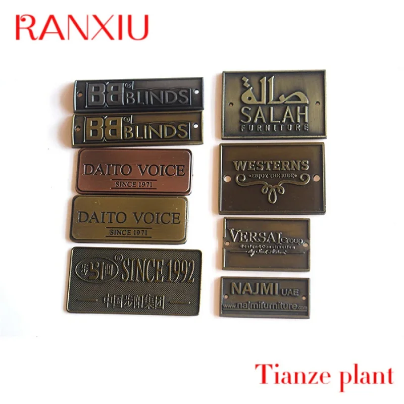 Custom New Arrivals Alloy Custom Size Plate Wearable Blank Metal Plates Label Logo Metal Nameplate