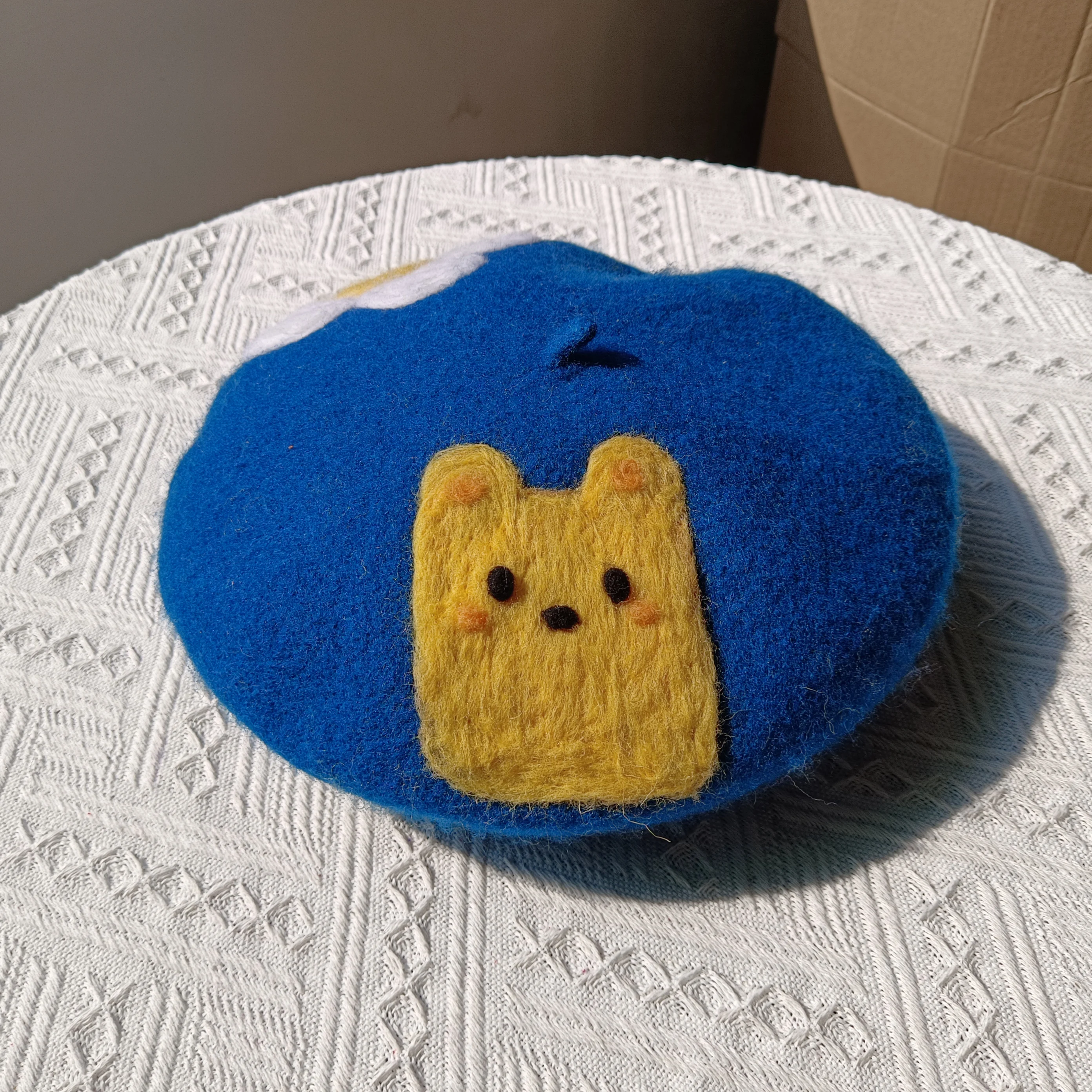 2023 New Handmade Wool Felt Berets Autumn and Winter Fashion Cute Female Painter Berets peaky blinders gorros - view 4