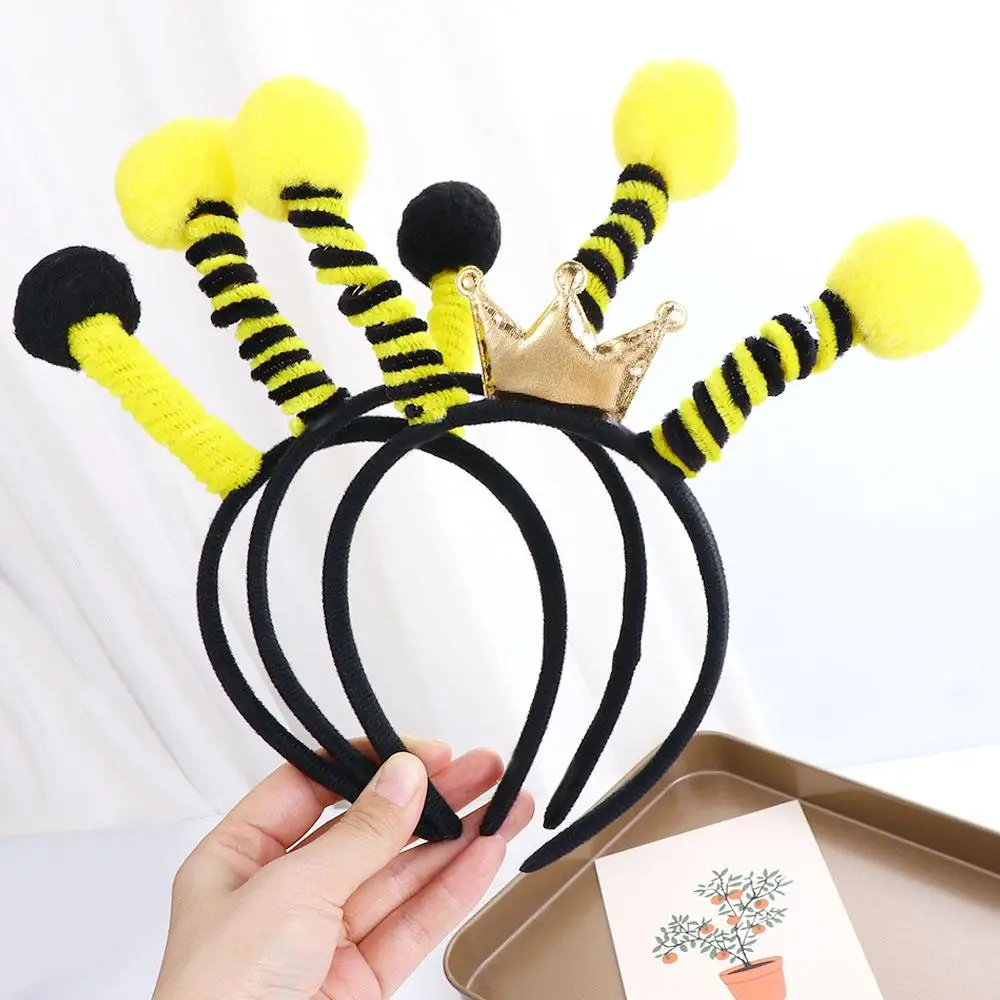 Funny Bee Headband Hair Hoop for Children Performance Decoration Props Cartoon Animal Kids Party Headwear Hair Accessories