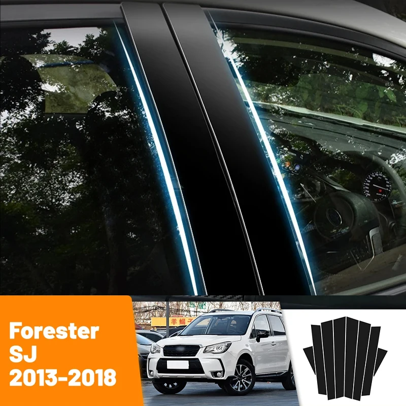 

For Subaru Forester SJ MK4 2013-2018 2014 2015 2016 2017 Carbon Fiber Window Door Column Deal B C Pillar Post Cover Trim Sticker