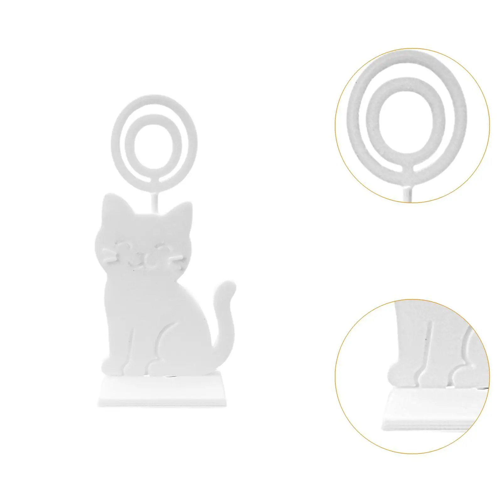 Soporte en forma de gato, Clip para fotos, menú, Clip para tarjetas de papel, decoración, mesa de boda, soporte para números para banquete, fiesta, notas en casa, eventos, cafetería