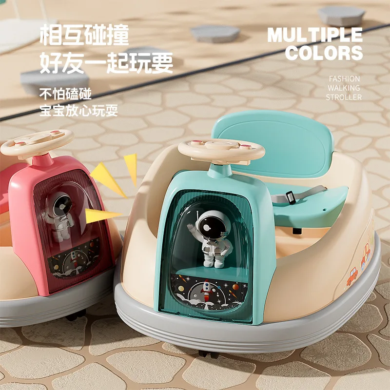 Children's electric go kart bumper car can seat people with remote control and household four-wheel drive