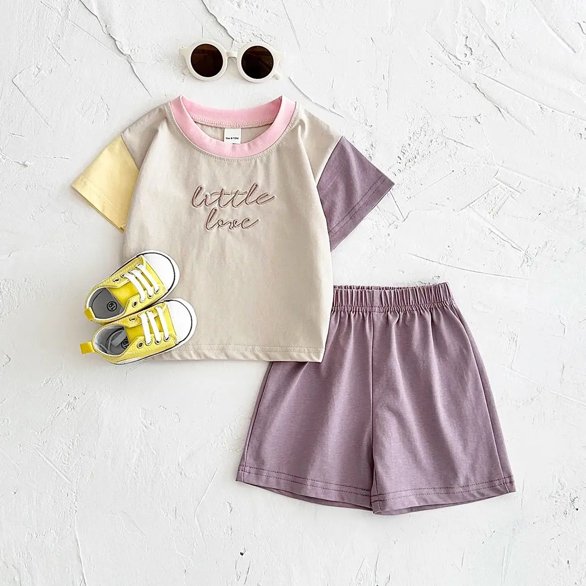 2024 Summer Baby Clothes Set Girl Clothes Newborn Baby Casual Embroidery Letters T-shirt Overall Suit Toddler Boys Infant Outfit