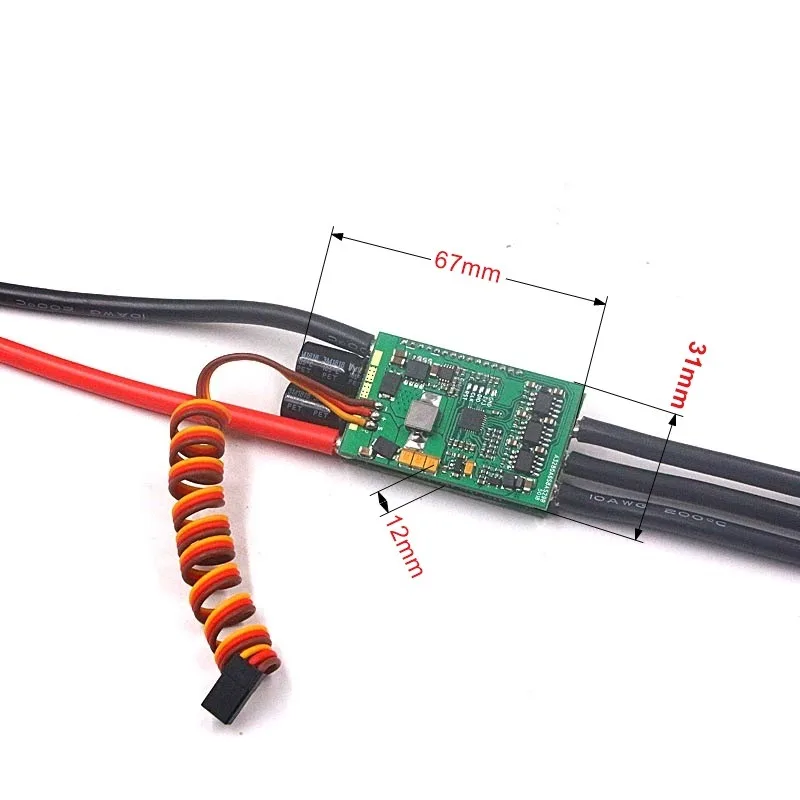 FATJAY 6S 24V 100A ESC مع 5.5V 3A BEC بدون فرش تحت الماء محرك مختوم المقصورة العارية 100% سرعة إلى الأمام/الخلف #4