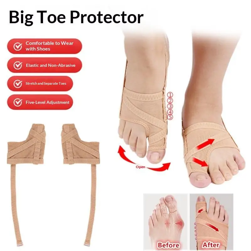 

Adjustable Hallux Valgus Sleeve Spacer Separator Toe Corrector Fabric Bunion Corrector Breathable Sports Bunion Socks Running