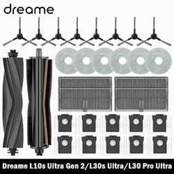 Dreame L30s Ultra, Dreame L10s Ultra Gen 2-Staubsaugerteile, Hauptwalze, Seitenbürste, Hepa-Filter, Mopptuch, Staubbeutel