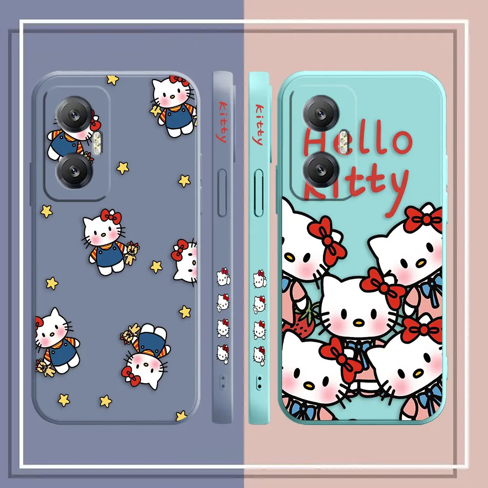 Cartoon Cute Holle K-Kitty Phone Case For Infinix HOT 10 10S 11 11S 12 ZERO 20 30 X CAMON 16 PRO 5G Silicone Case Funda Shell