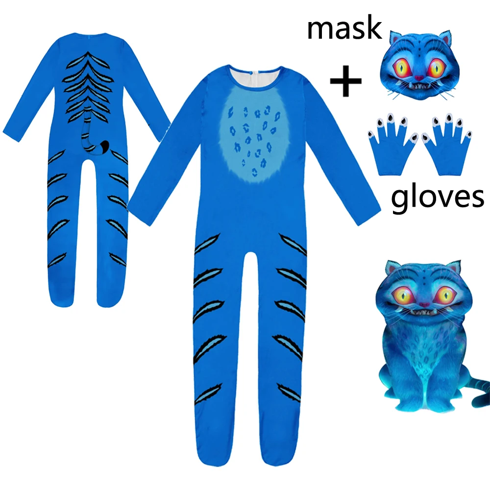 

K Pop Demon Hunters Costume Kids Tiger Anime Figures Cosplay Costume Jumupsuit for Boys Girls Cartoon Clothing Halloween Gift