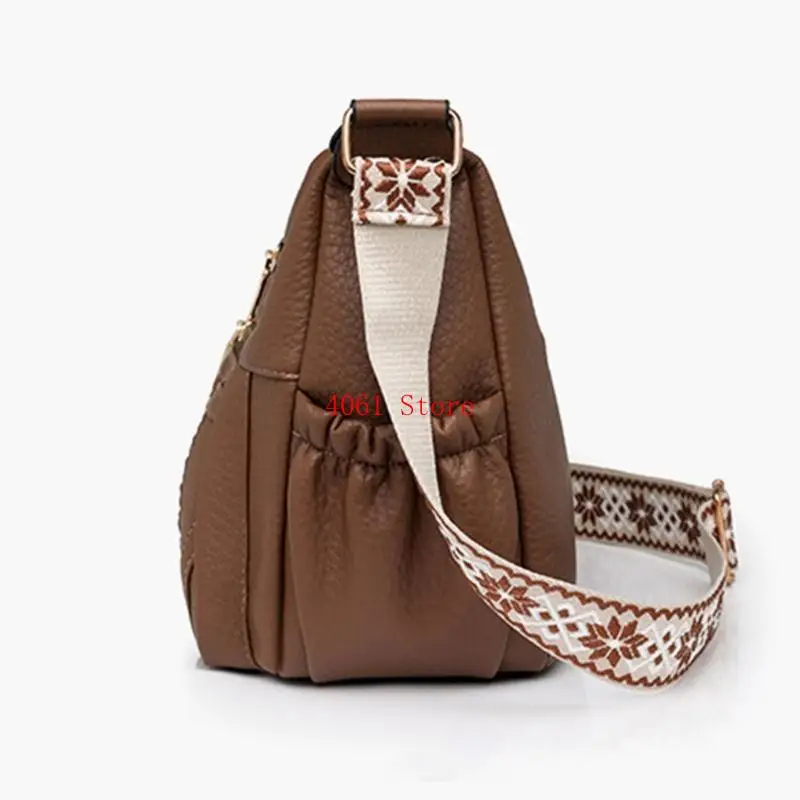 

Elegant Multi Pocket Crossbody Handbag For Women Soft PU Leather Shoulder Bag With Large Compartment