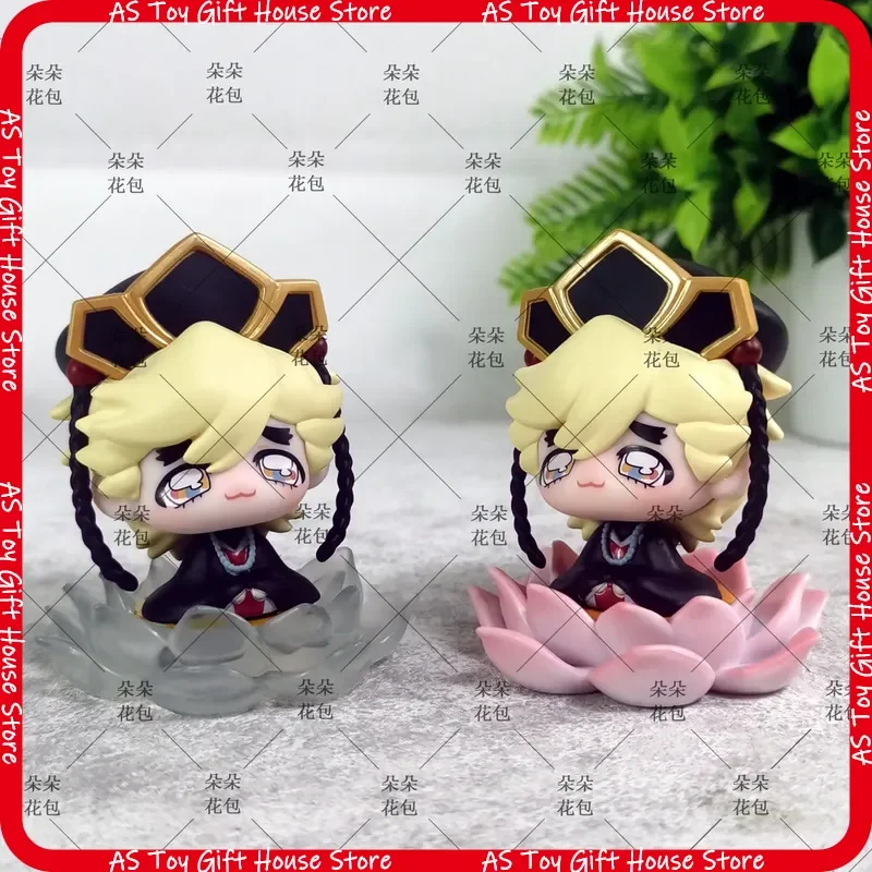 Demon Slayer Douma Chibi Anime Figure Lotus Sitting Pose Car Decor Computer Case Ornament Noodle Stopper Collectible Figurine - view 2
