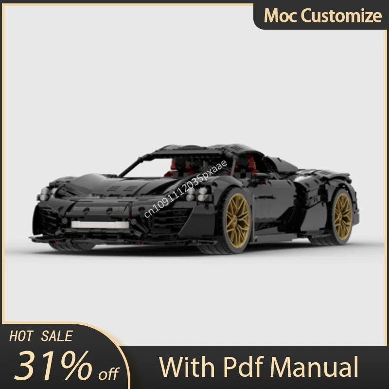 

3981 шт. Moc технический автомобиль Porscheed 918 Spyder 1:8 спортивный автомобиль строительные блоки модель сборка кирпичи игрушки детские образовательные подарки