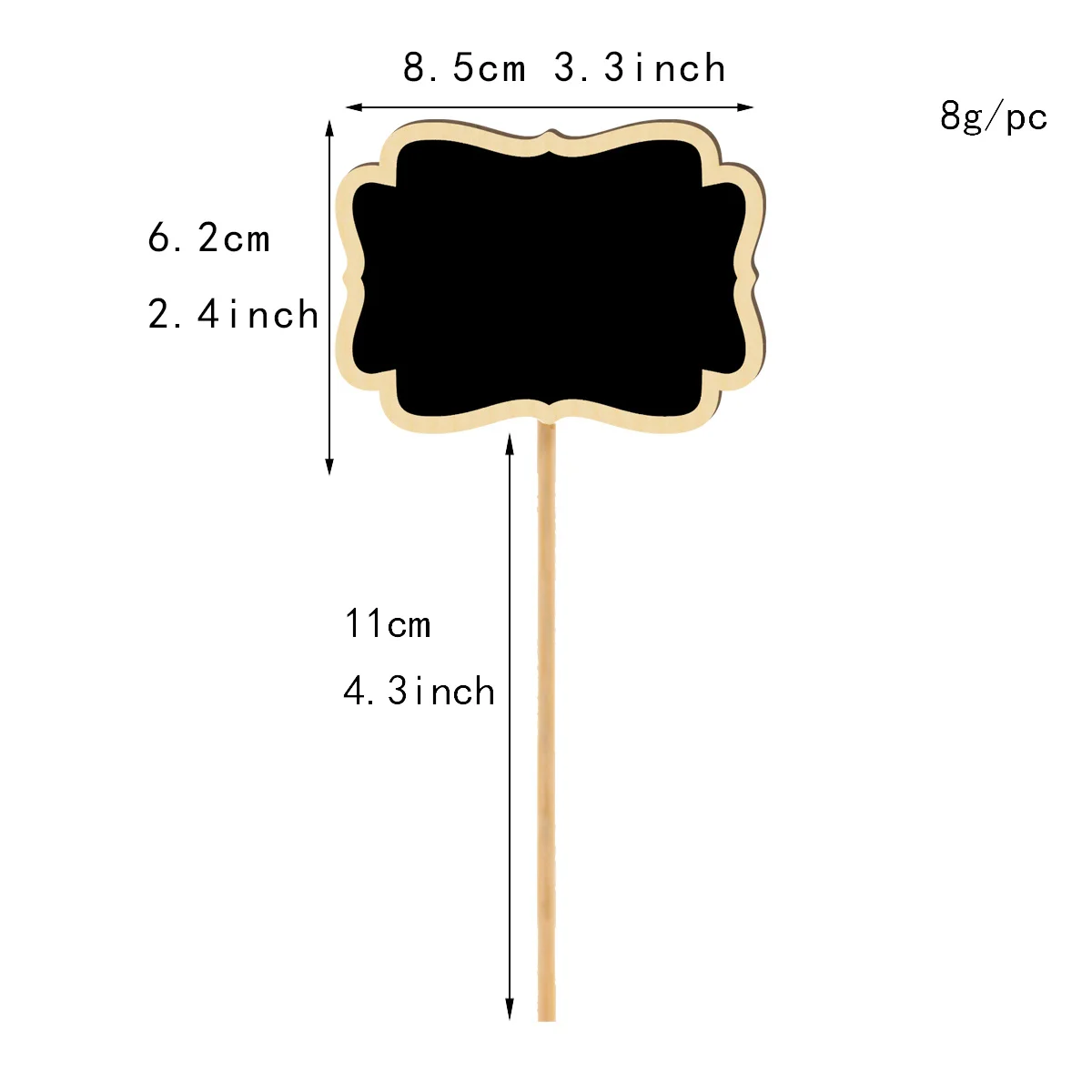 20 قطعة من أغطية السبورة الصغيرة علامات السبورة الخشبية نباتات الحديقة علامات ملصقات الزهور ملصقات الطاولة لحديقة الزفاف #4