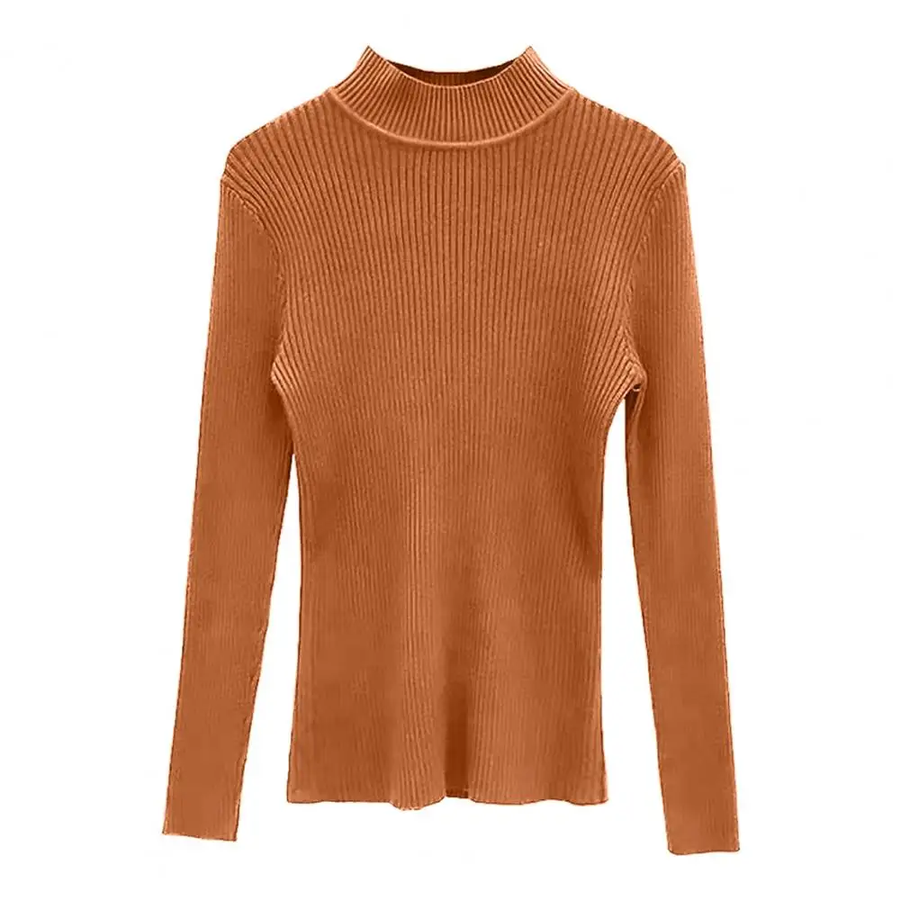 

2025 Autumn Winter Thick Sweater Women Knitted Ribbed Pullover Sweater Long Sleeve Turtleneck Slim Jumper Soft Warm Pull Femme