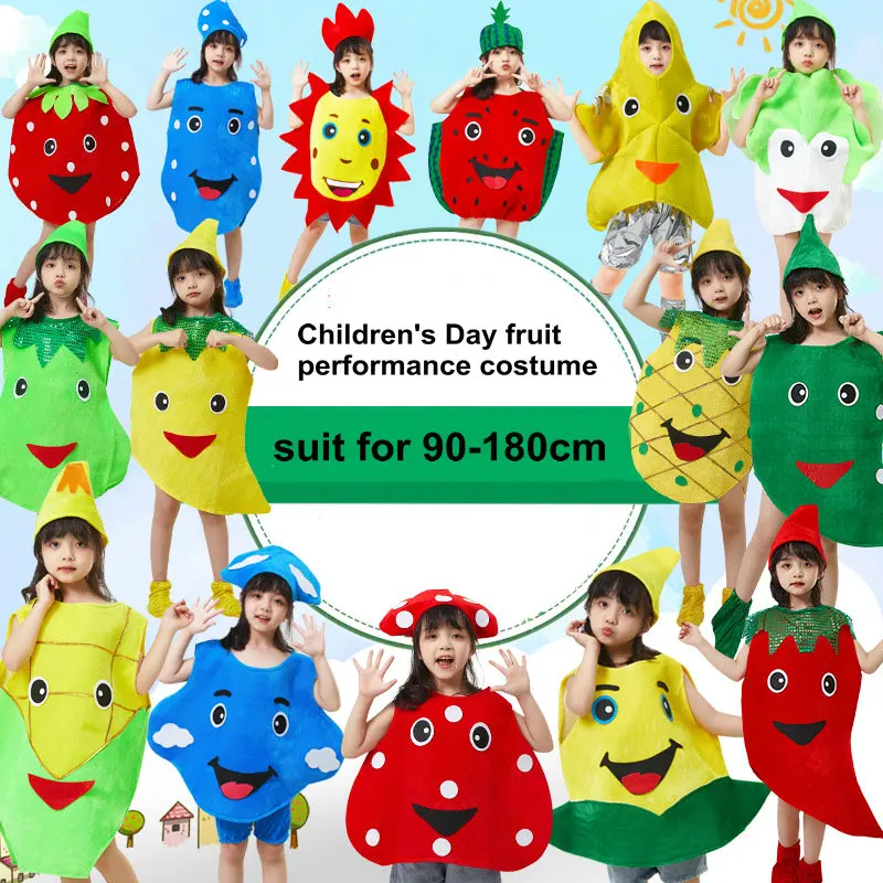 Children\'s Day Show Fruit Vegetable Costume Kindergarten Show Costume Festival Costume Halloween Easter Stage Costume