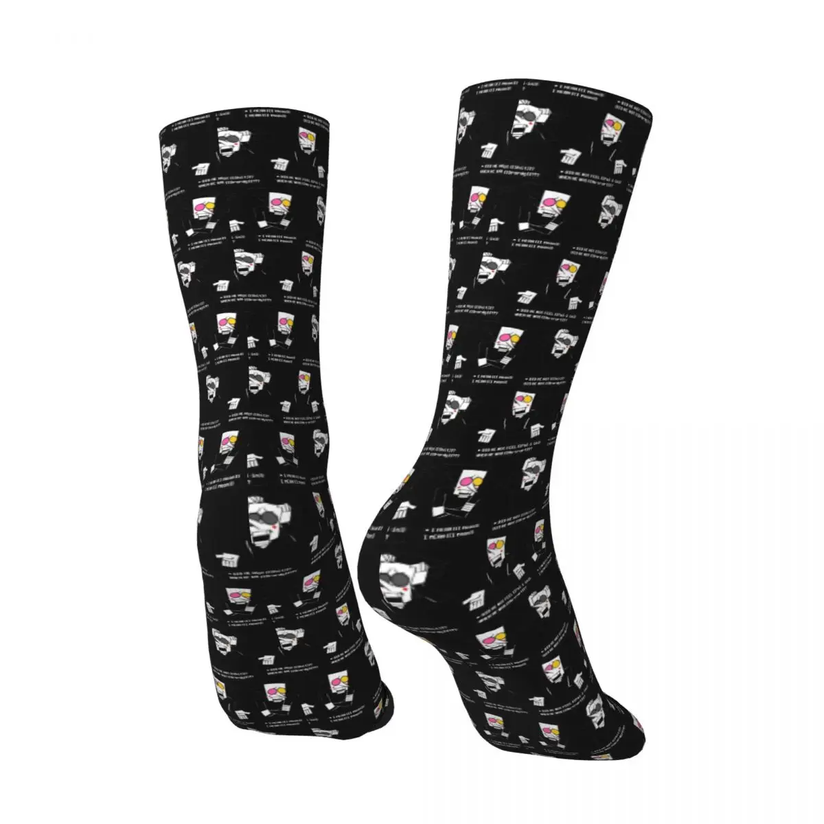 Deltarune Spamton Undertale Chaussettes coordonnantes pour hommes, bas d'hiver, chaussettes unisexes, chaussettes douces moyennes, chaussettes de sport en plein air