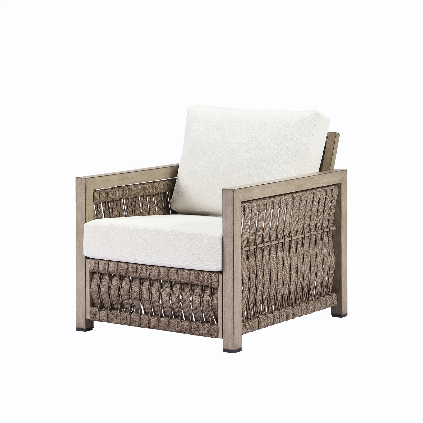 

Contemporary Fabric Outdoor Sofa Aluminum Frame Rope for Villa's Patio Courtyard Garden Outdoor Furniture