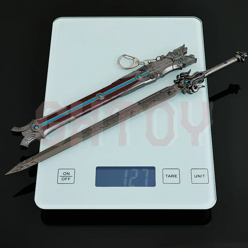 28 センチメートル中国アニメ周辺秦 Mu ガード剣すべての金属工芸品武器モデル近接ナイフ屋外刀飾りおもちゃギフト