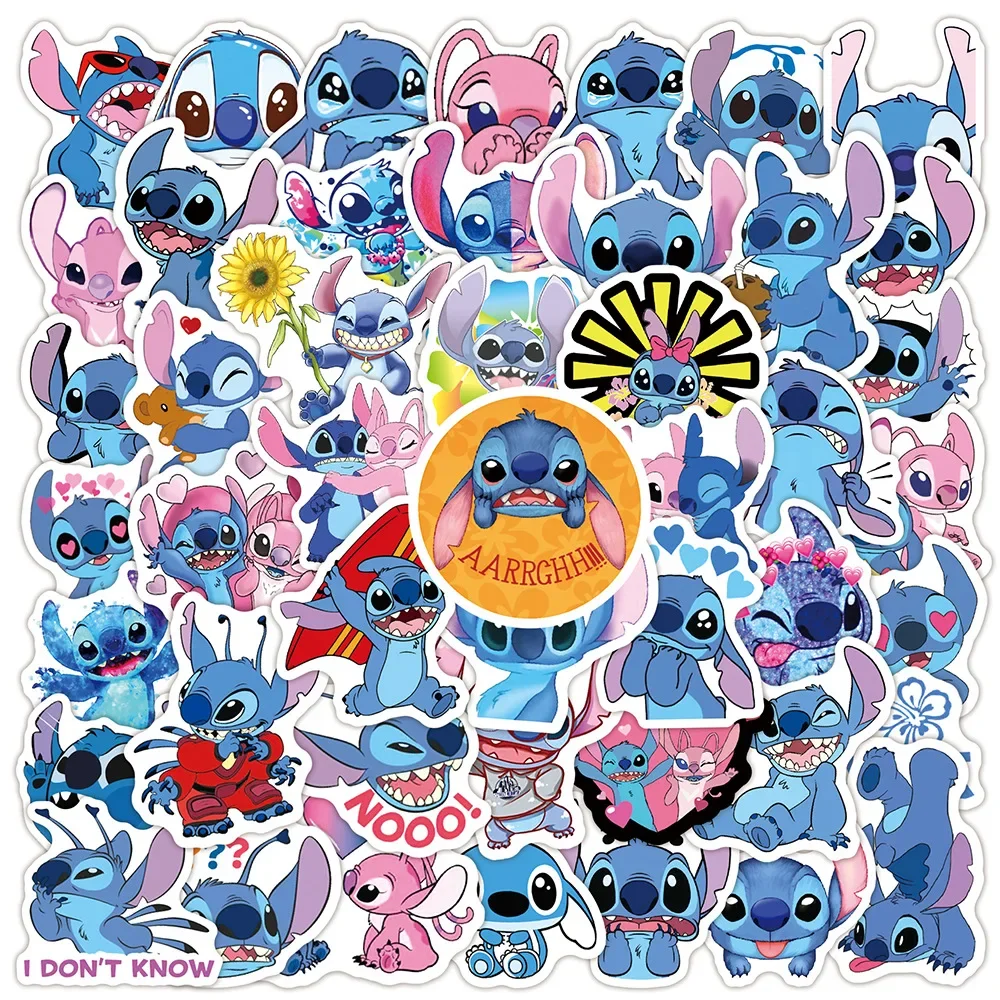 50pcs Variety of Cute Anime Stitch DIY Graffiti Waterproof Kids Stickers