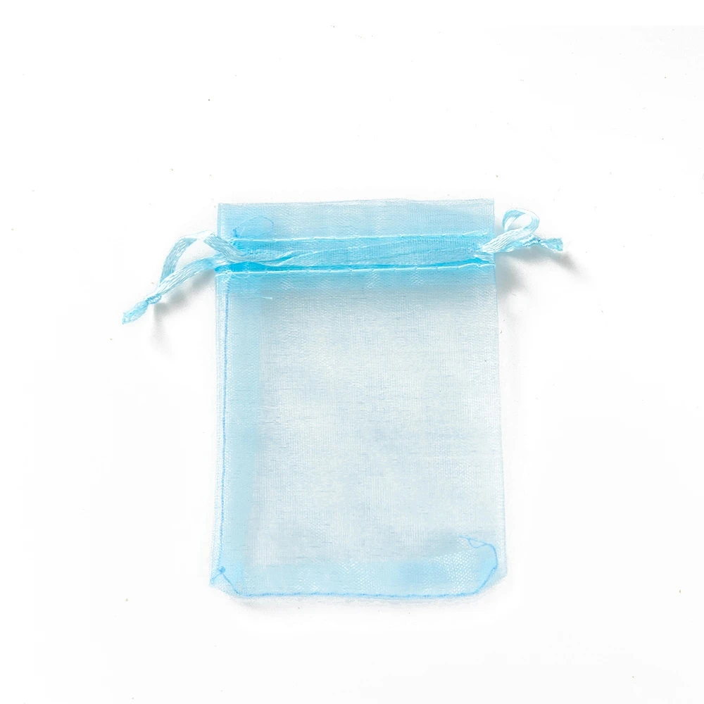 50 Stück transparente Organza-Geschenk-Kordelzug mit Schmuckbeuteln, Display-Verpackung, Weihnachten, Süßigkeiten, Hochzeit, Party, Festival, Mullbeutel