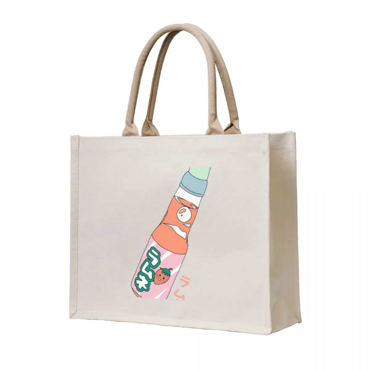 

Kawaii Strawberry Soda Drink Tote Bag tote bag screen Women's bag Women's beach bags