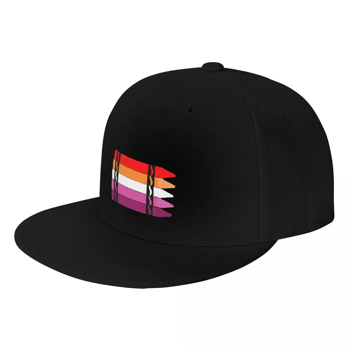 Lesbian pride flag crayons Baseball Cap hard hat tea Hat Sports Cap Man Women's