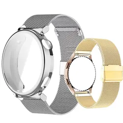 TPU Case + Milanese Band For Huawei Watch GT5 41mm 46mm Metal Bracelet Stainless Steel Strap for Huawei GT5 Pro 46mm 42mm Shell