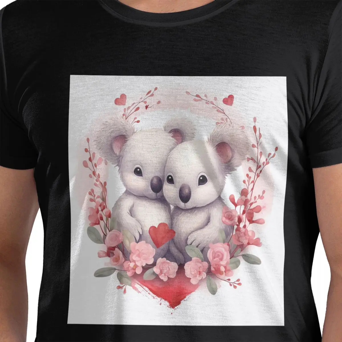 

Valentine's Day Koala Bears In Love 100% Cotton T-Shirt Men's Funny T Shirts Men O-Neck Short Sleeve S-6XL