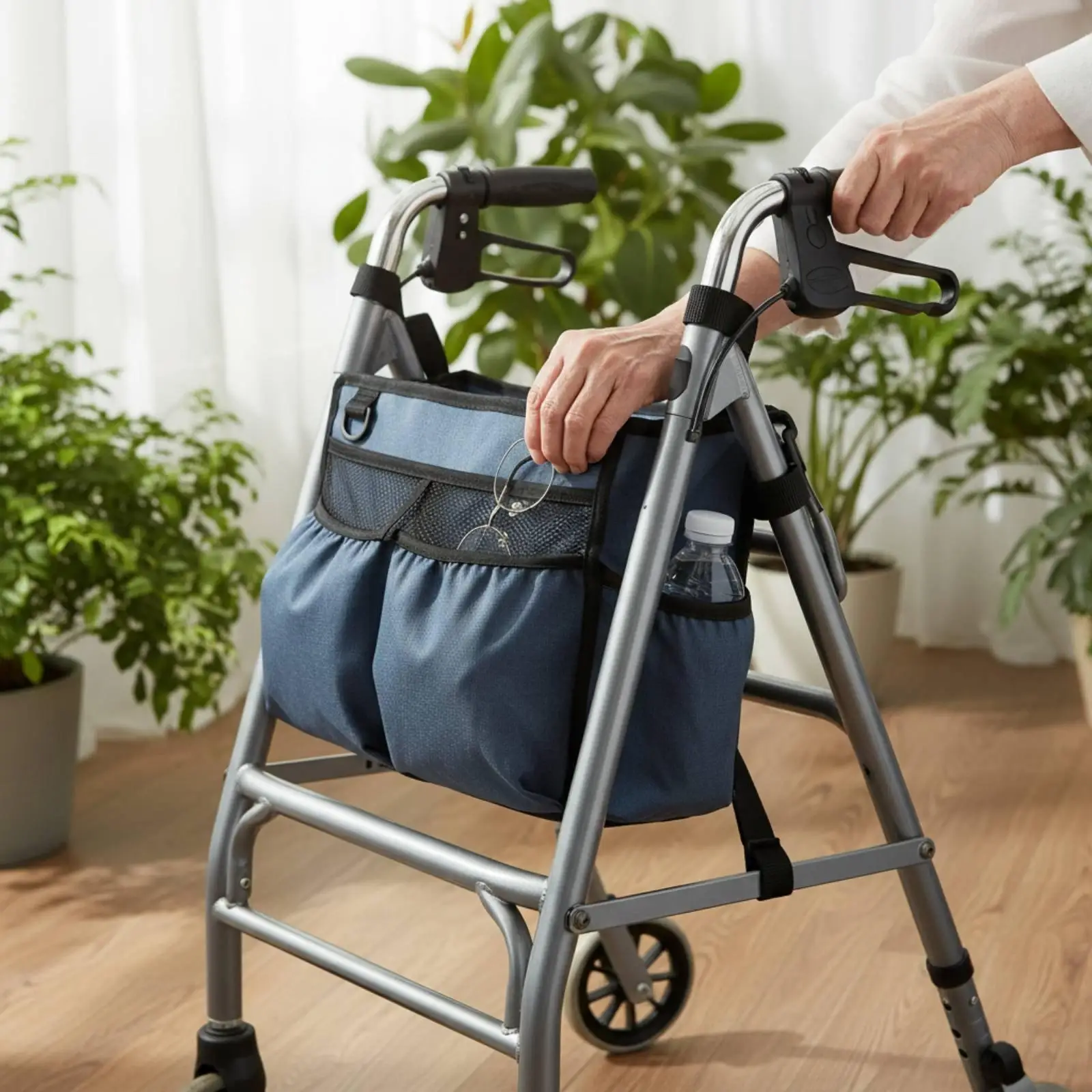 Walking Assistance Device Side Hanging Bag Oxford Cloth Multi Pocket Mobility
