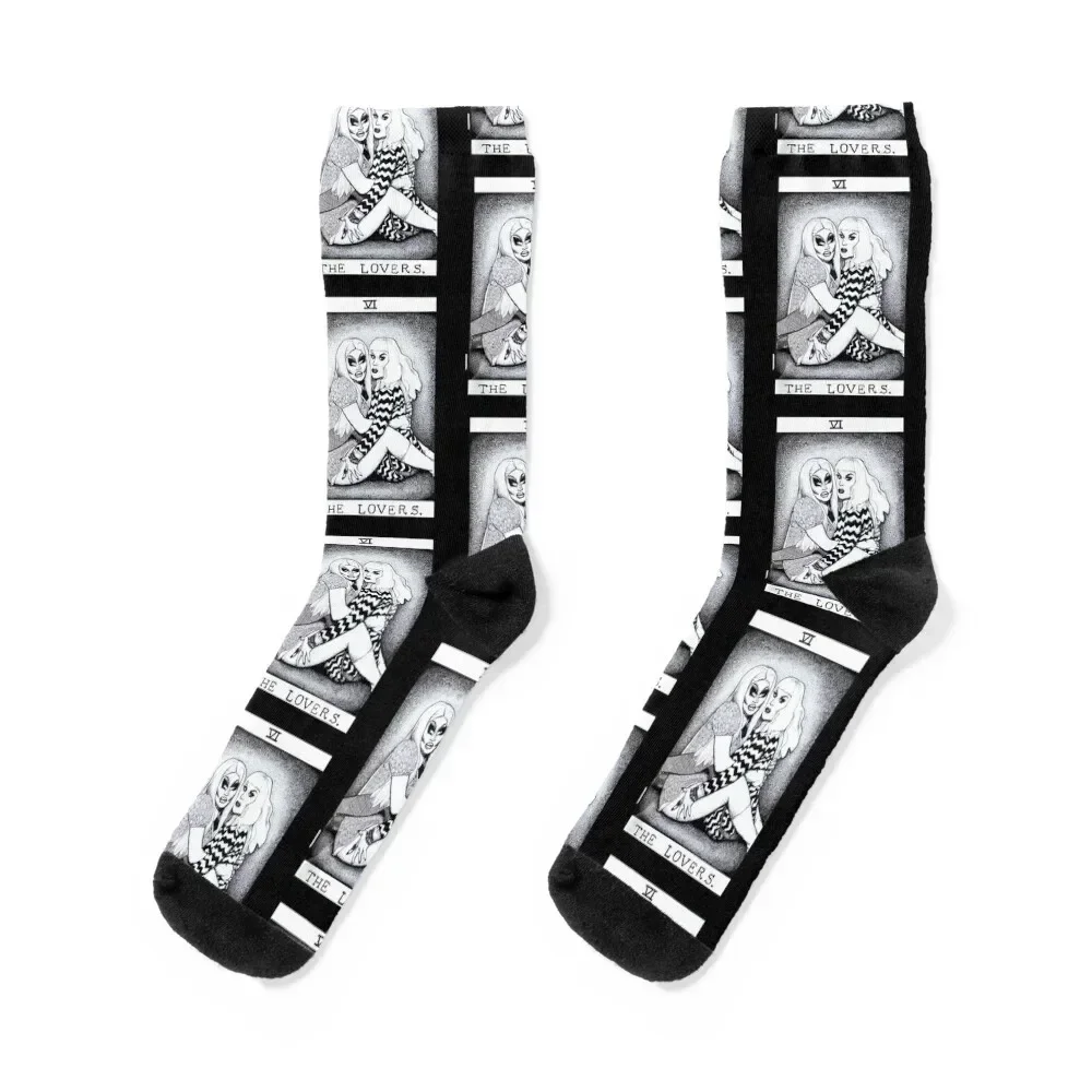 

trixie-katya-taro Socks Novelties hip hop halloween short Men's Socks Women's