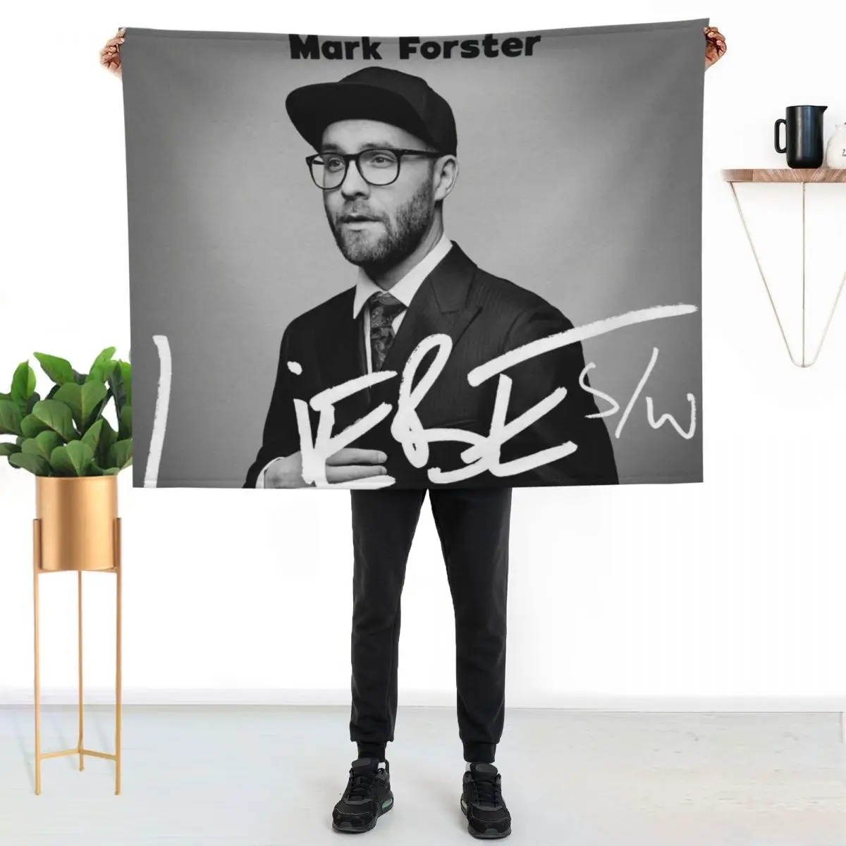 Mark Forster - Liebe Album Throw Blanket bed plaid Vintage Retros for winter Flannel Tourist Blankets