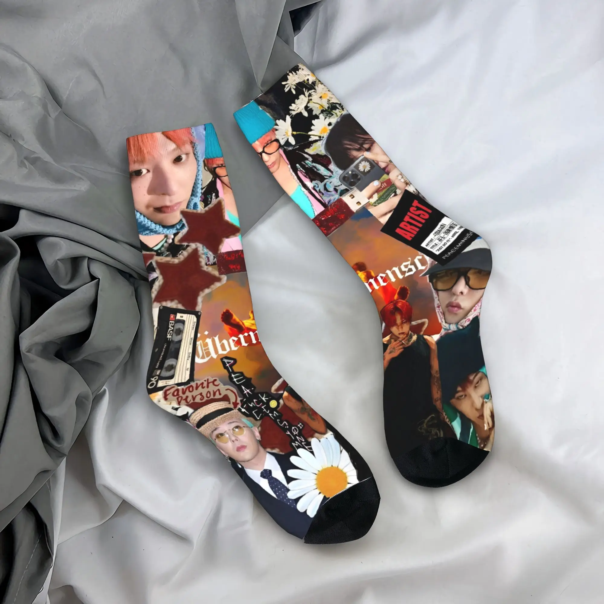 Ubermensch Gdragon World Tour 2025 ถุงเท้าความแปลกใหม่ถุงน่องฤดูหนาวถุงเท้าผู้ชายลื่นสบายกราฟิกกีฬากลางแจ้งถุงเท้า