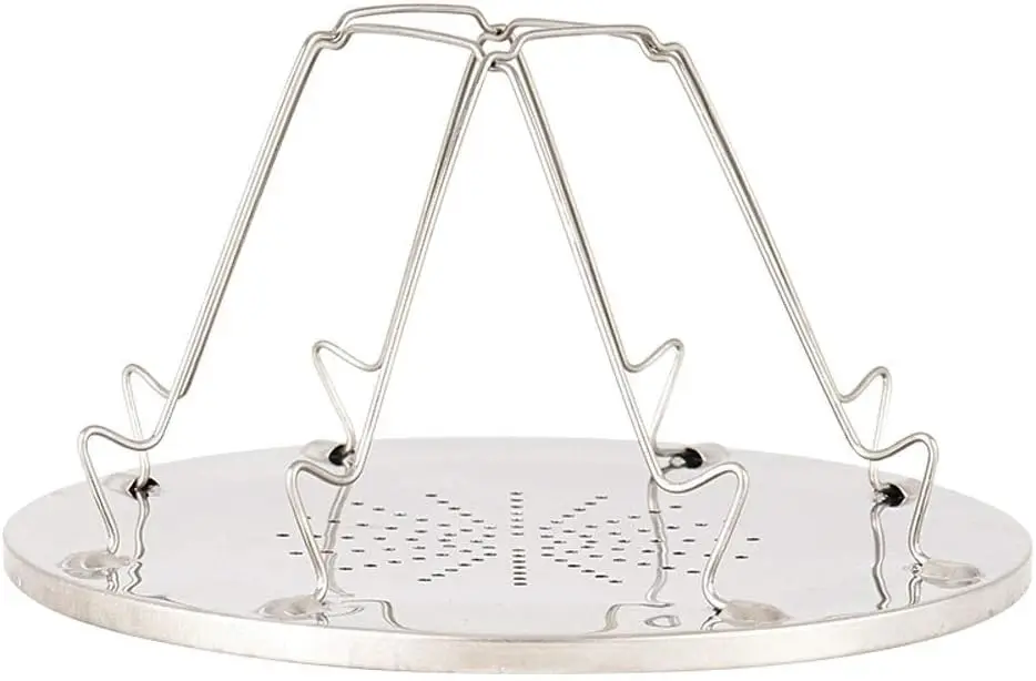 

Stainless Steel Toast Rack Camp Stove with Foldable Stand Porous Tray 4 Slice Propane Bread Portable Outdoor Rack Holder for