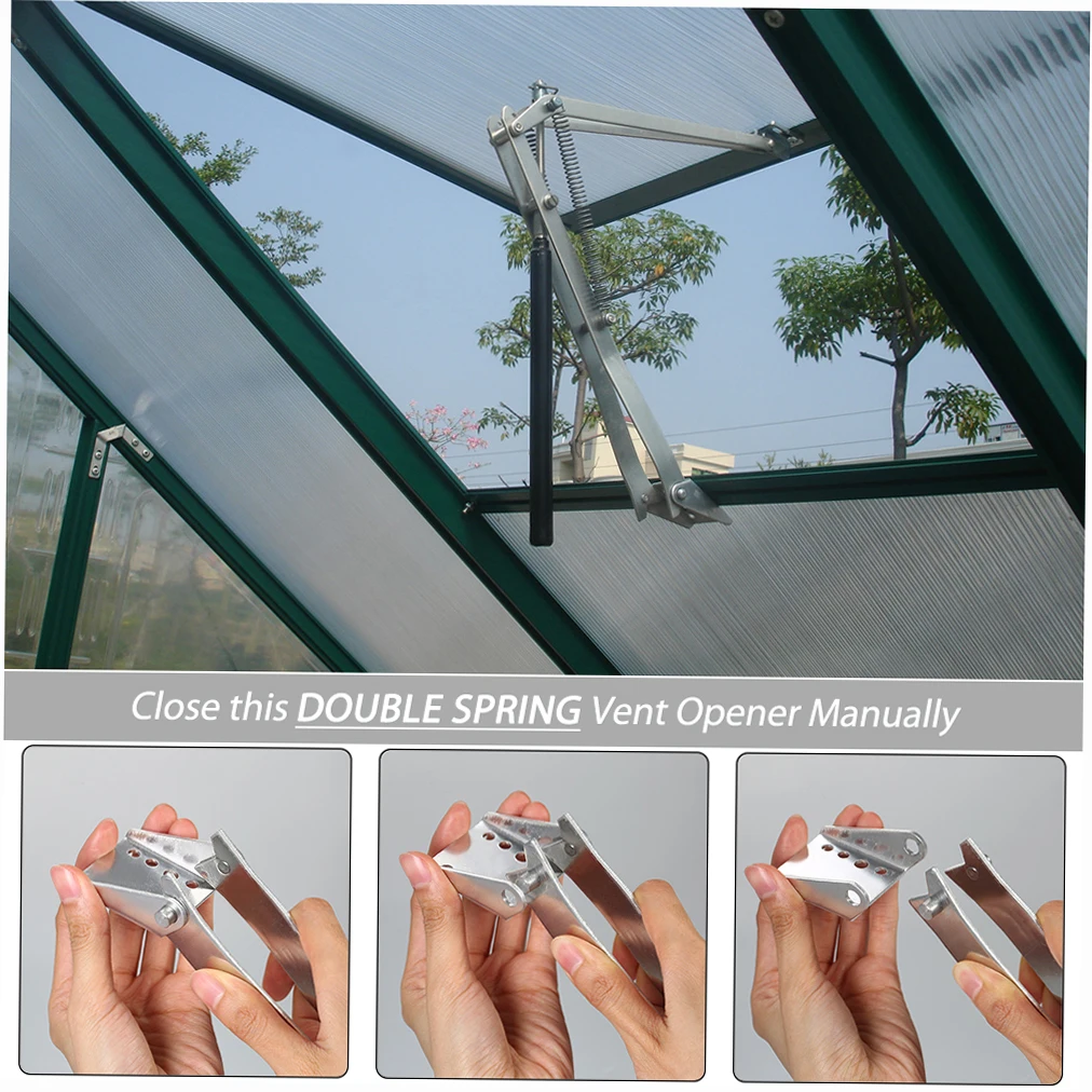 

Decdeal Window Opener Auto Vent Opener with Double Spring Greenhouse Windows Opener Temperature Controlled Automatic Vent Opener
