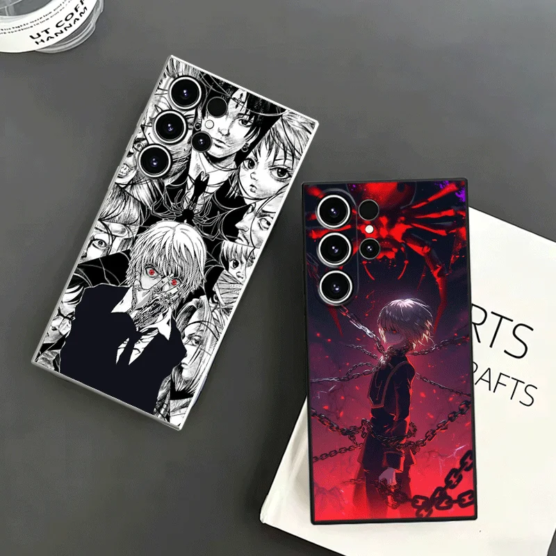Hunter X-Hunters Kurapika Soft Phone Case For Samsung S24 S25 S26 Ultra S23 S22 Plus S21 S20 FE Edge + Black White Couple Cover