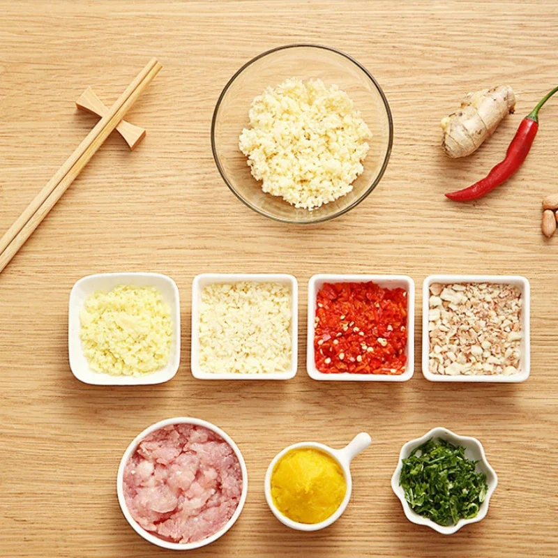 طاحونة ثوم صغيرة يدوية متعددة الوظائف كسارة مروحية ثوم كبس أدوات طعام خضروات قطاعة مهروسة لحم مطبخ