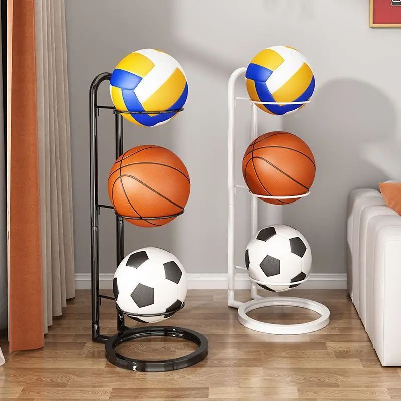 

Football Basketball Volleyball Display Storage Rack Holder Space Saver basketball accessories rack football stand garage